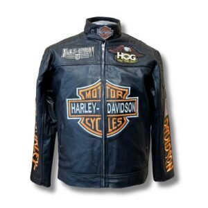 chamarra biker Águila color negro para hombre