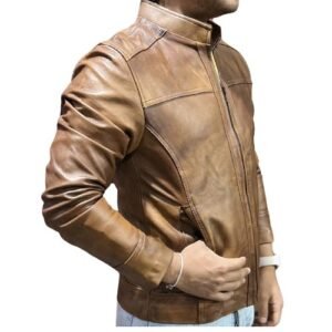 chamarra brak 2 color camel para hombre